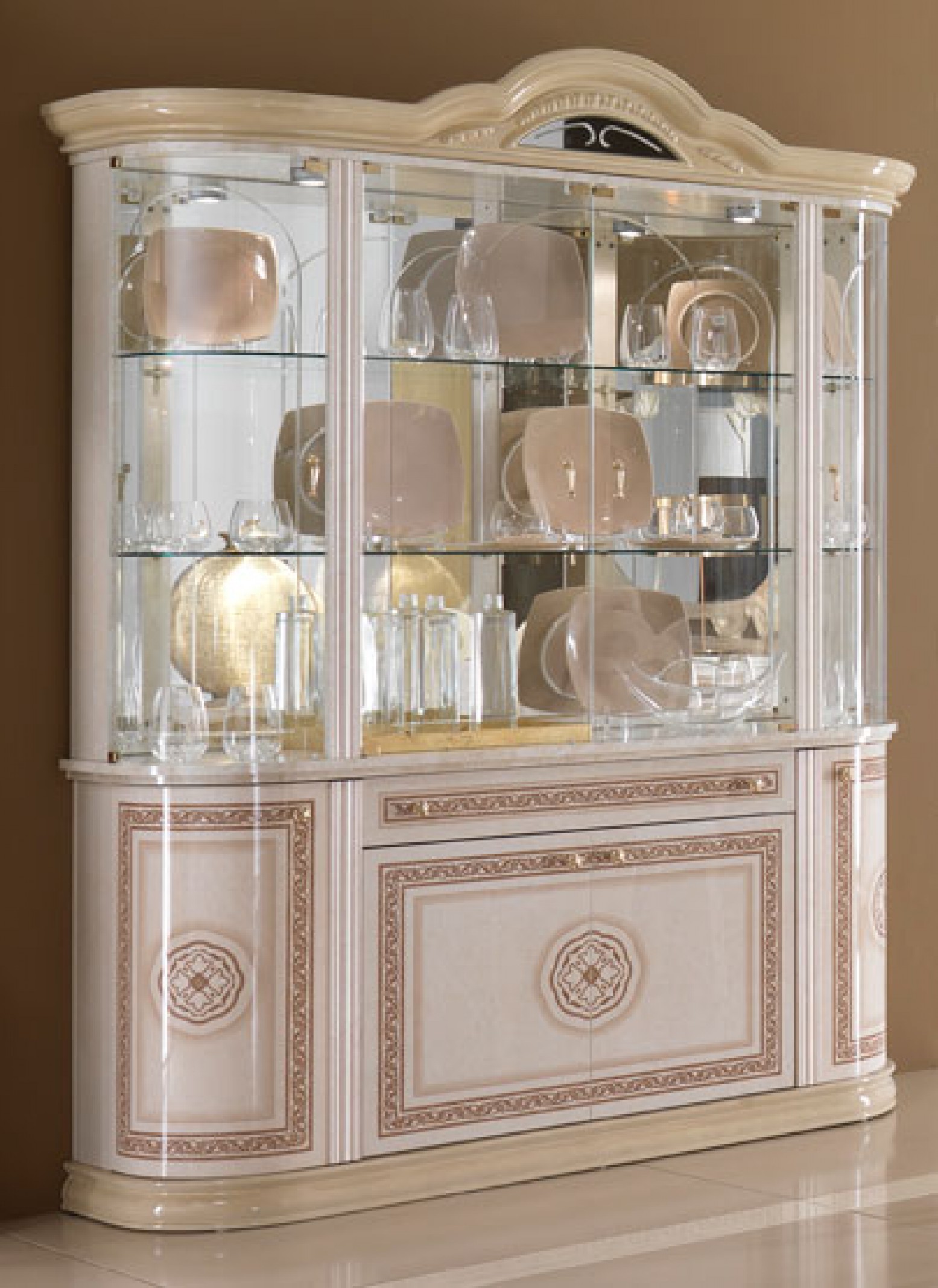 New Pamela 4 Door China Cabinet Ivory Buy Online At Best Price