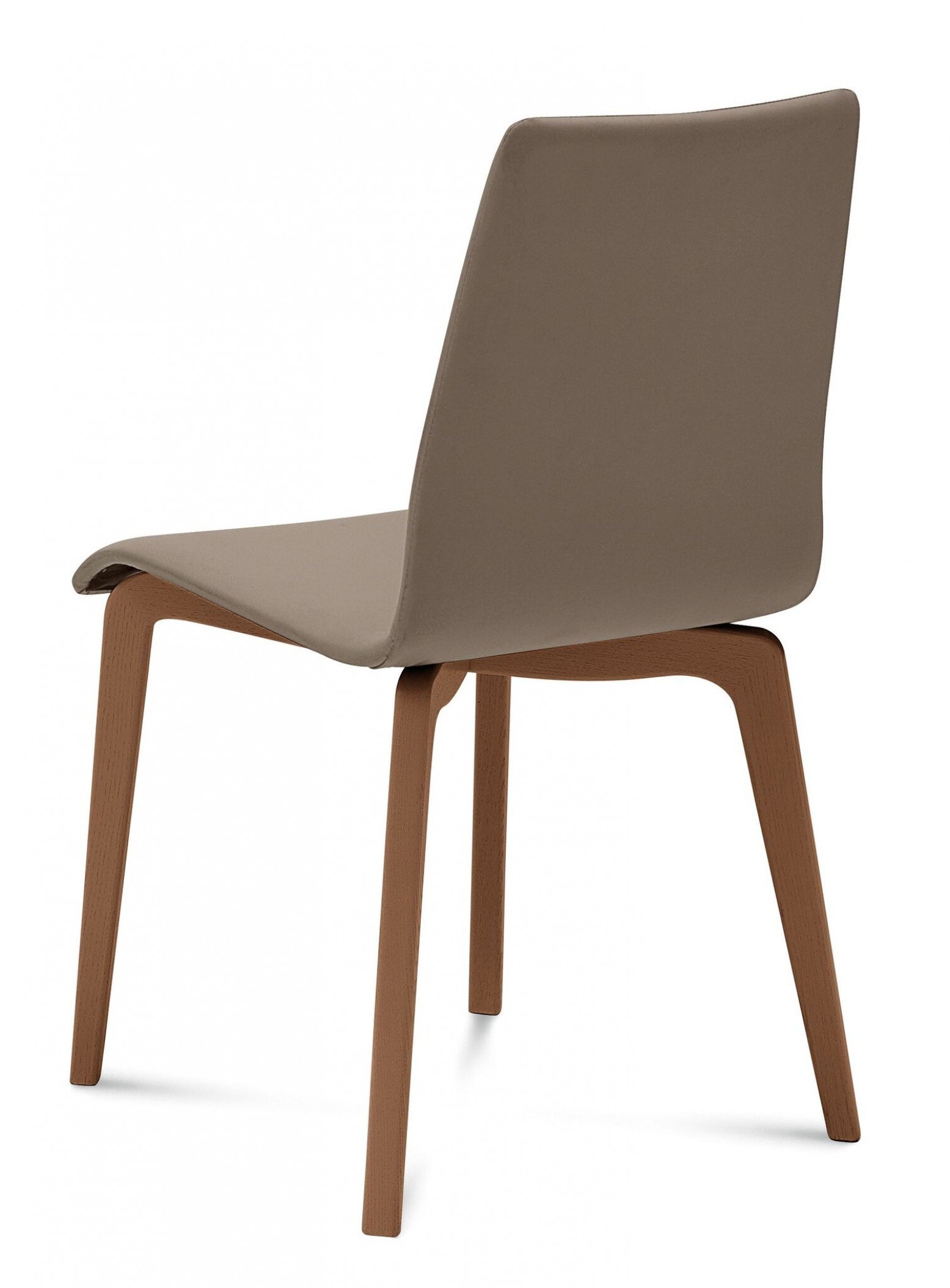 judel chair walnut canaletto legs  skill taupe pvc seat