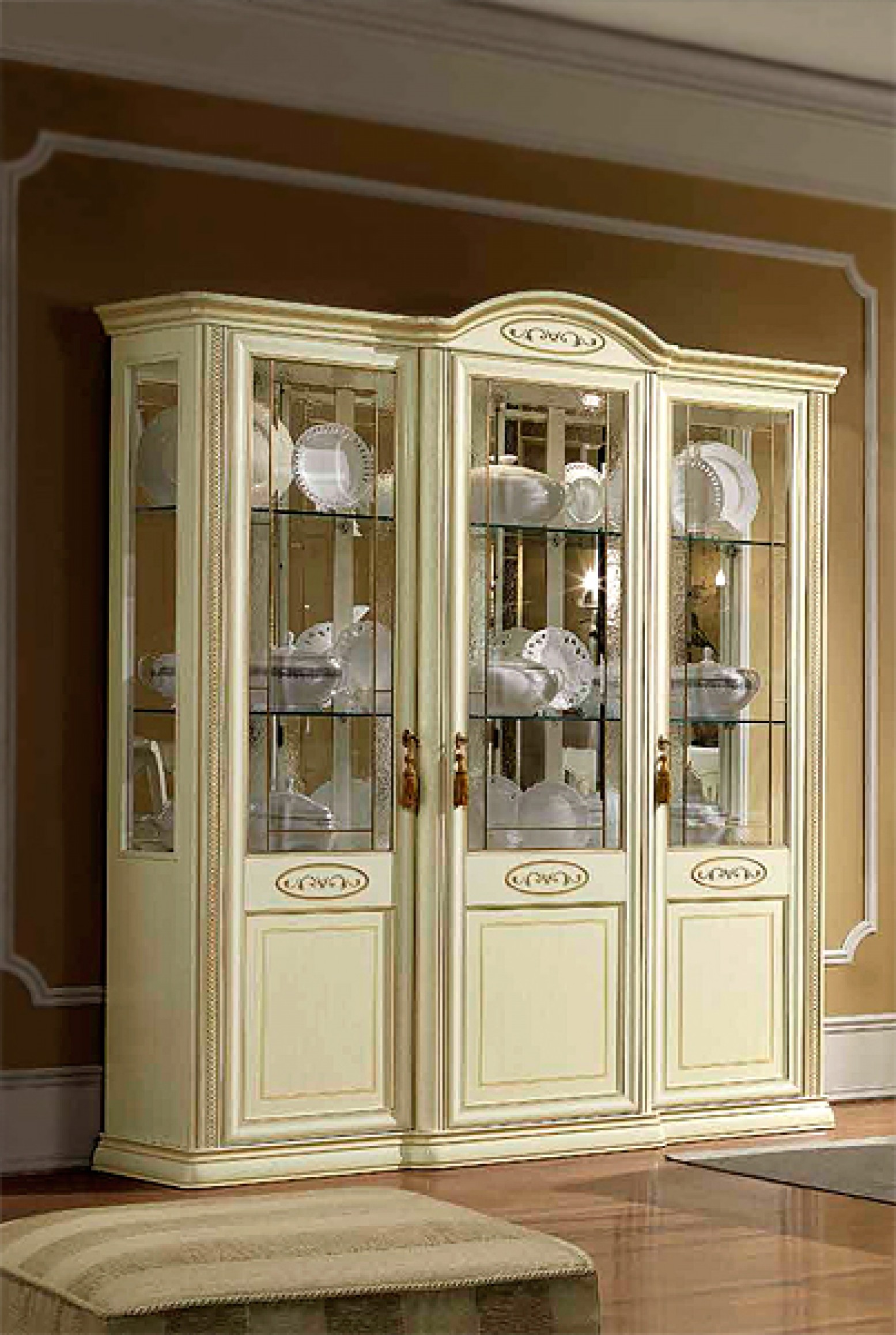 Siena 3 Door China Cabinet Ivory Buy Online At Best Price