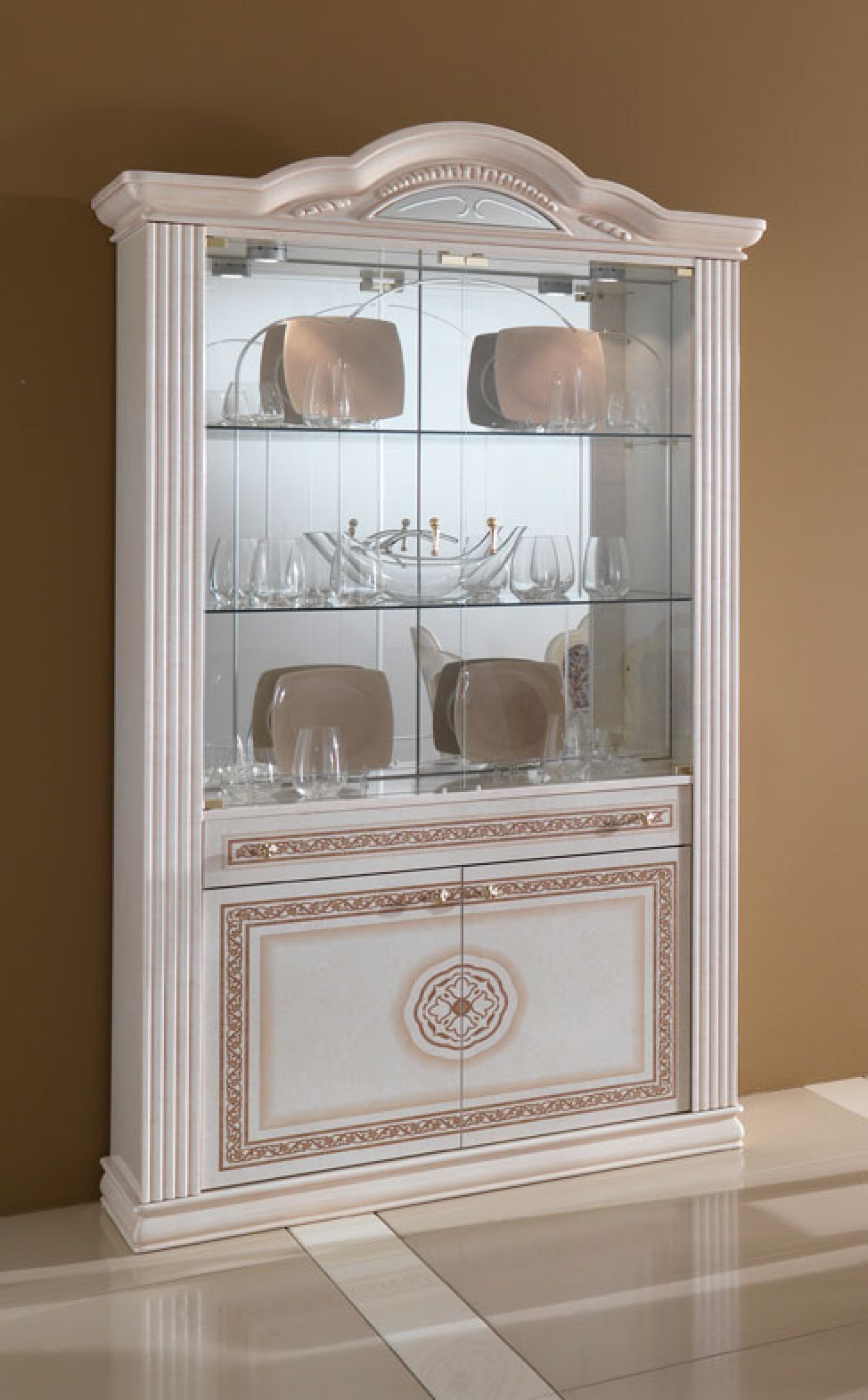 New Pamela 2 Door China Cabinet Ivory Buy Online At Best Price